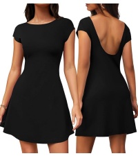 backless party mini casual dress