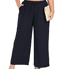 Lastshe Women Plus Size Pants with Pockets