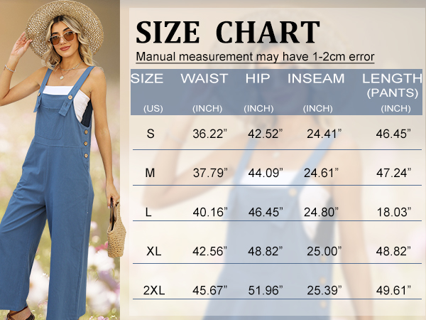 Women''s Sleeveless Cotton Linen Overalls Rompers Baggy Wide Leg Jumpsuits