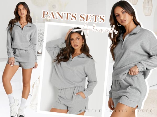 Waffle Knit Lounge Sets