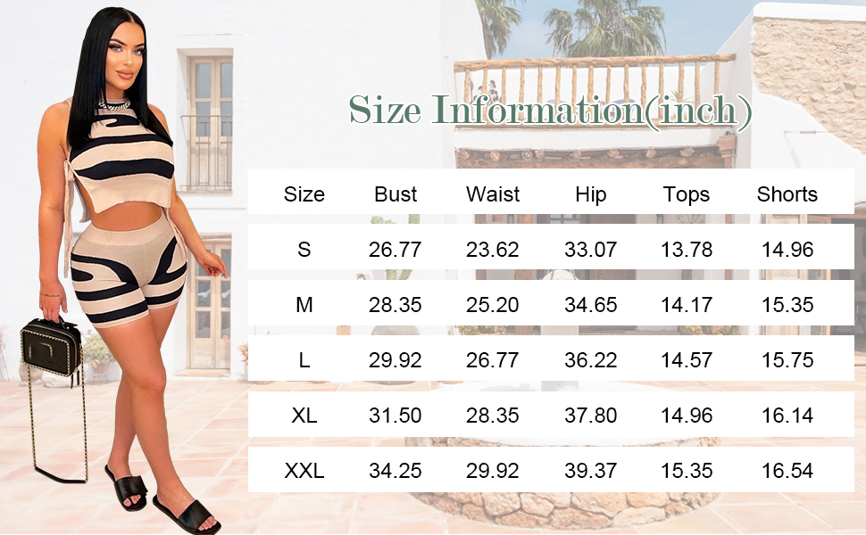 Sexy 2 Piece Outfits Sweater Sets Knit Sleeveless Tie Side Crop Top Shorts Set Tracksuit