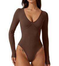 v neck bodysuit