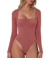 square neck bodysuit