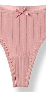 Women&#39;s Breathable Cotton Thong Panties