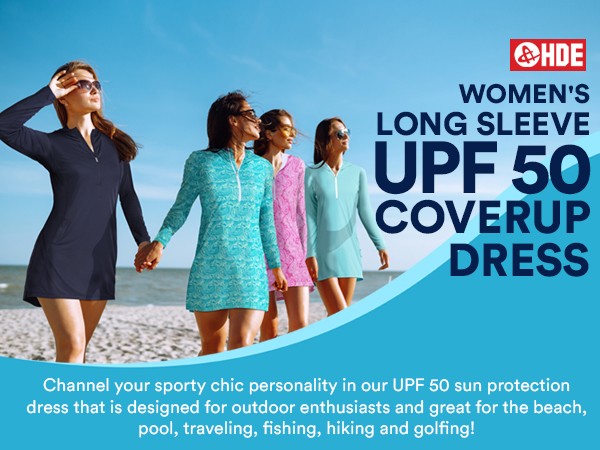 womens upf 50 coverup dress tunic beach cover up dresses for women bathing suit cover ups