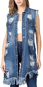 Denim Jean Jacket Long Trucker Boyfriend Jackets