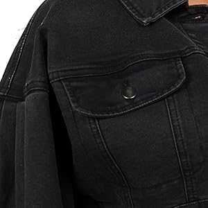 black denim pocket jeans jacket