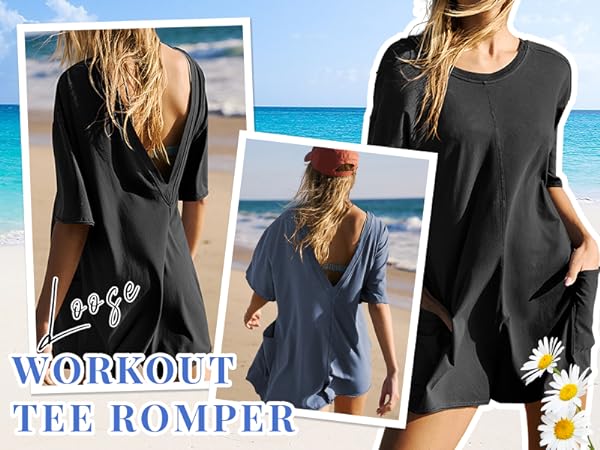 Oversized Tee Rompers Hot Shot