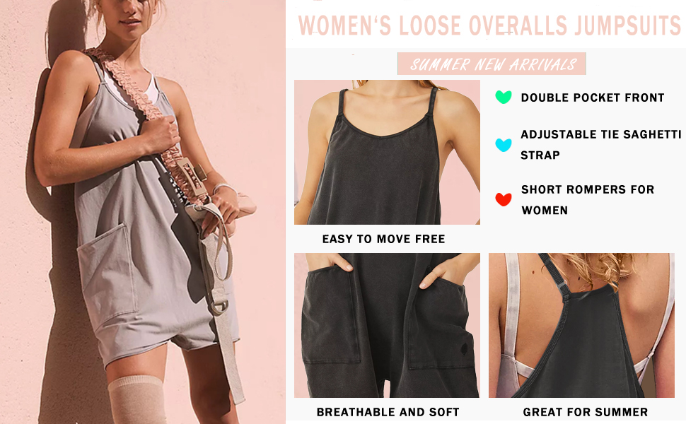 Lightweight short rompers for women