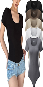 short sleeve bodysuit for women