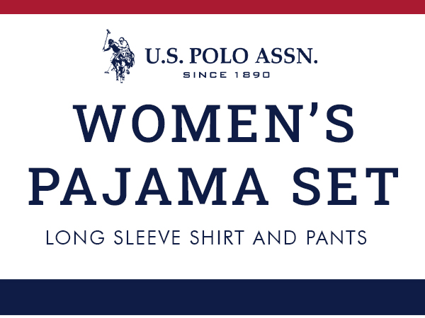 us polo assn womens pajama set for women pajama top bottom pants shirt long sleeve