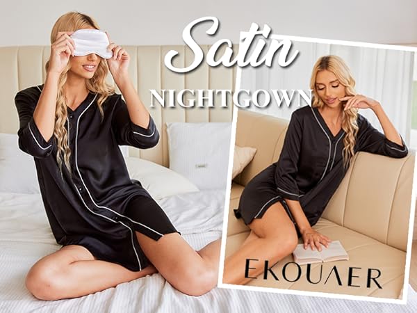 satin nightgown sleepshirt