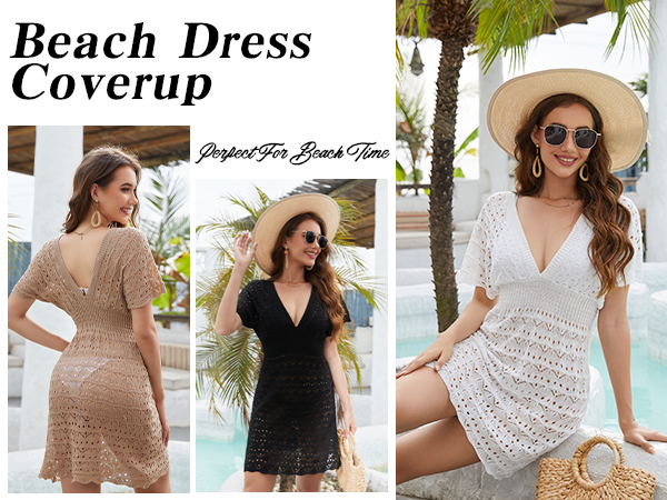 womens swimsuit coverup crochet beach dress cover up bathing suit coverups bikini cover ups