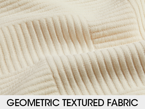 Geometric textured fabric adds a unique touch to your outfit