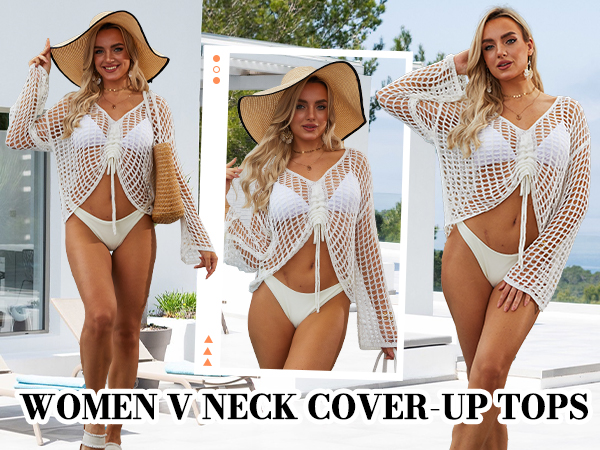 Crochet Knit Top Cover Up