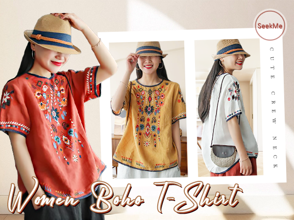 boho tunic tops