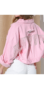 Women Tassel Denim Jacket