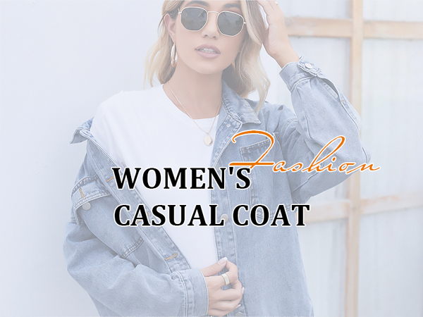 Women''s Denim Jacket with Pockets Basic Button Down Long Sleeve Fashion Trendy Jean Jacket for Women