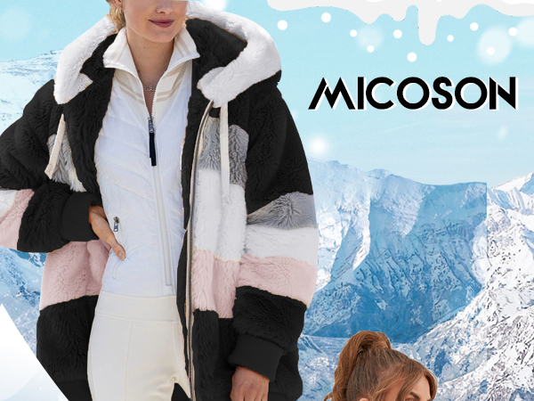 fuzzy winter jackets for women