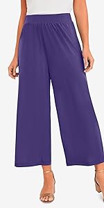 Travel Stretch Knit Cropped Pants