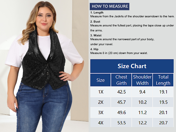 Agnes Orinda Plus Size Velvet Vintage Waistcoats