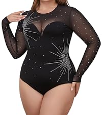 rhinestone bodysuit plus size