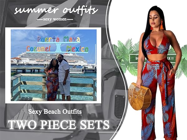 Vacation 2 Piece Outfits for Women summer outfits for women beach outfits for women sexy beach