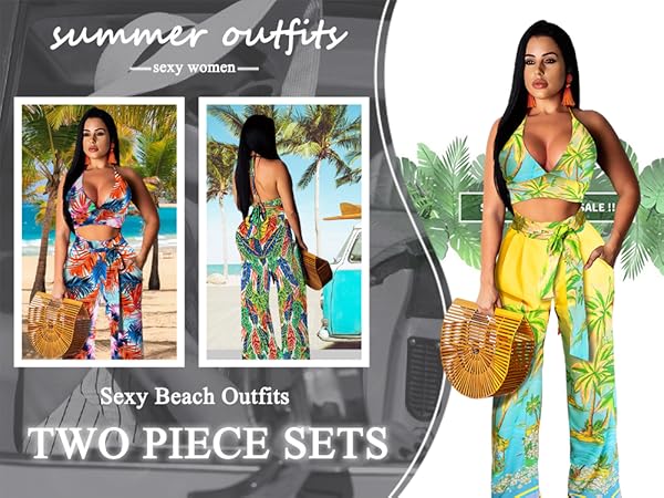 Vacation 2 Piece Outfits for Women summer outfits for women beach outfits for women sexy beach