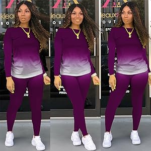 Womens Fashion 2 Piece Outfits Jogging Tracksuit Pullover Hoodie Sweatpants Set Sport Lounge Wear