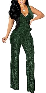 Women''s JumpsuitsPlus Size Sexy V-Neck