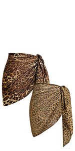 2pc Short Sarong Leopard