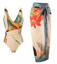 Women Swimsuit With Skirt