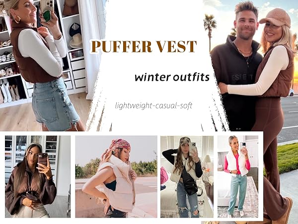 cropped puffer vest