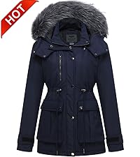 GGleaf Women''s Quilted Winter Coat Warm Puffer Jacket Thicken Parka with Removable Hood