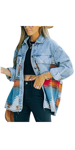 Aztec denim coat