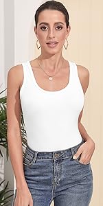 Scoop Neck Bodysuit for Women