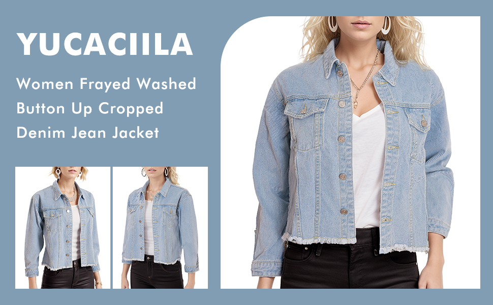 Women Cropped Jean Jacket