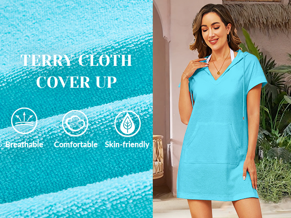 terry cloth swimsuit coverup for women