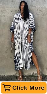 Tie-Dye Print Caftan Dress