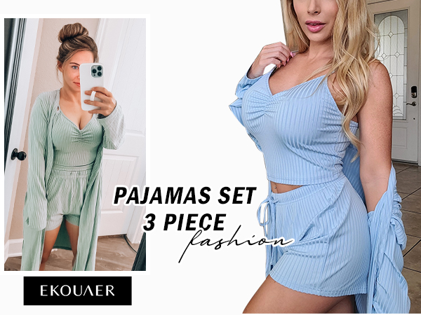 women 3 piece lounge set for summer