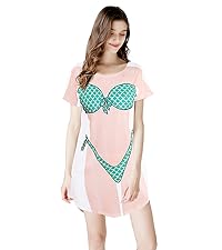 Novelty Bikini Print Cover Up