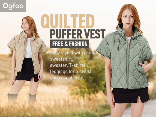 short sleeve puffer vest