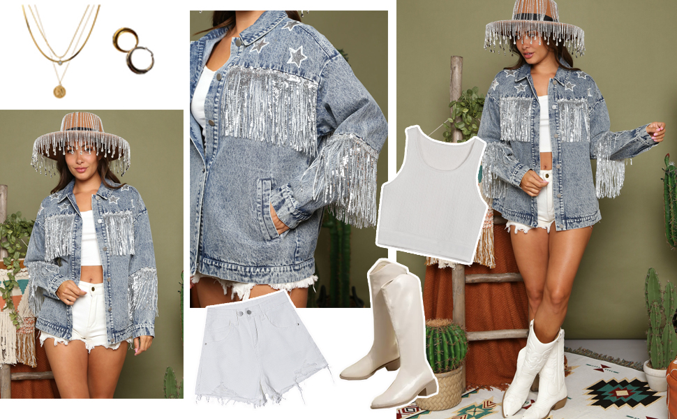 Long Sleeve Classic Loose Jean Trucker Jacket