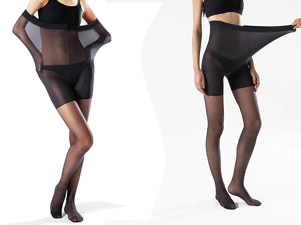 black plus size sheer tights