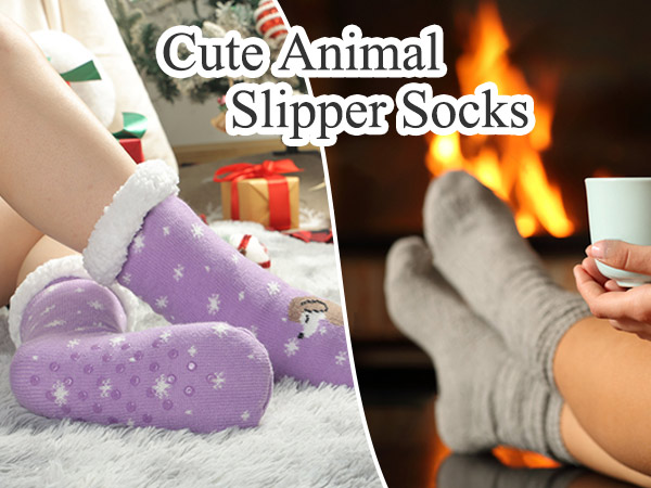 Fuzzy Socks with Grippers