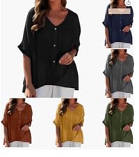 Cotton Linen Blouses  