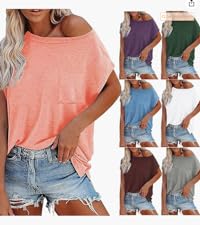 Womens Summer Short Cap Sleeve Shirts  