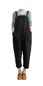 Linen overalls