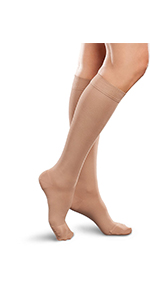 Ease Opaque Women&#39;s Knee High Support Stockings - 15-20mmHg