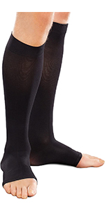 Therafirm Ease Opaque Open-Toe Knee Highs - 15-20mmHg Mild